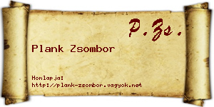 Plank Zsombor névjegykártya