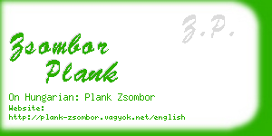 zsombor plank business card